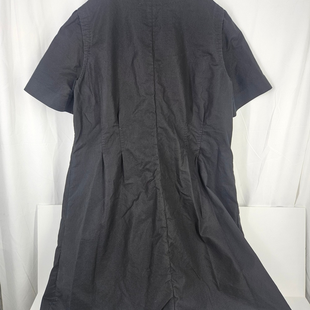 Lafayette 148 New York Black Full Zip Utility Short Sleeve Sheath Dress 18W - Picture 2 of 14
